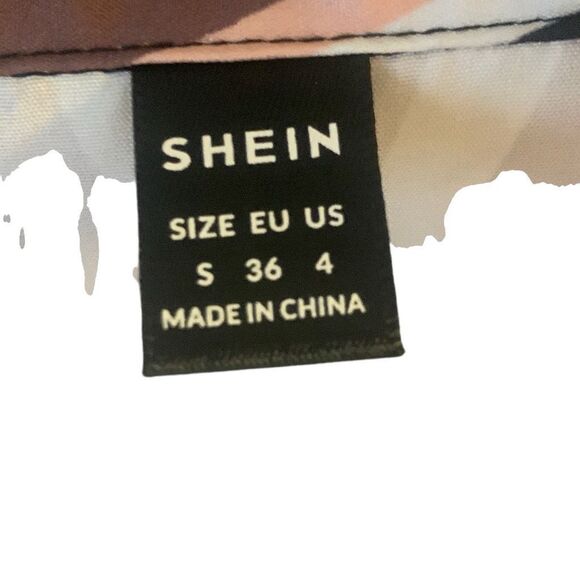 Pre Owned Women’s SHEIN Long Sleeve Blouse Top Geometric Sz Sm Fashion Comfort - Picture 8 of 8